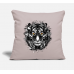 Tiger - Wild Cat - Siberian Tiger - Abstract Art Light Taupe Pillow